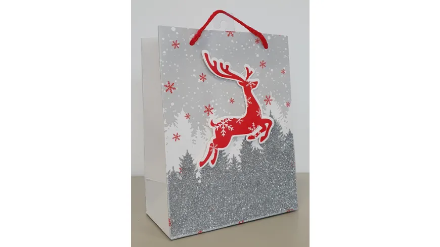 Geschenktüte Rentiere mittel 23x18x10cm