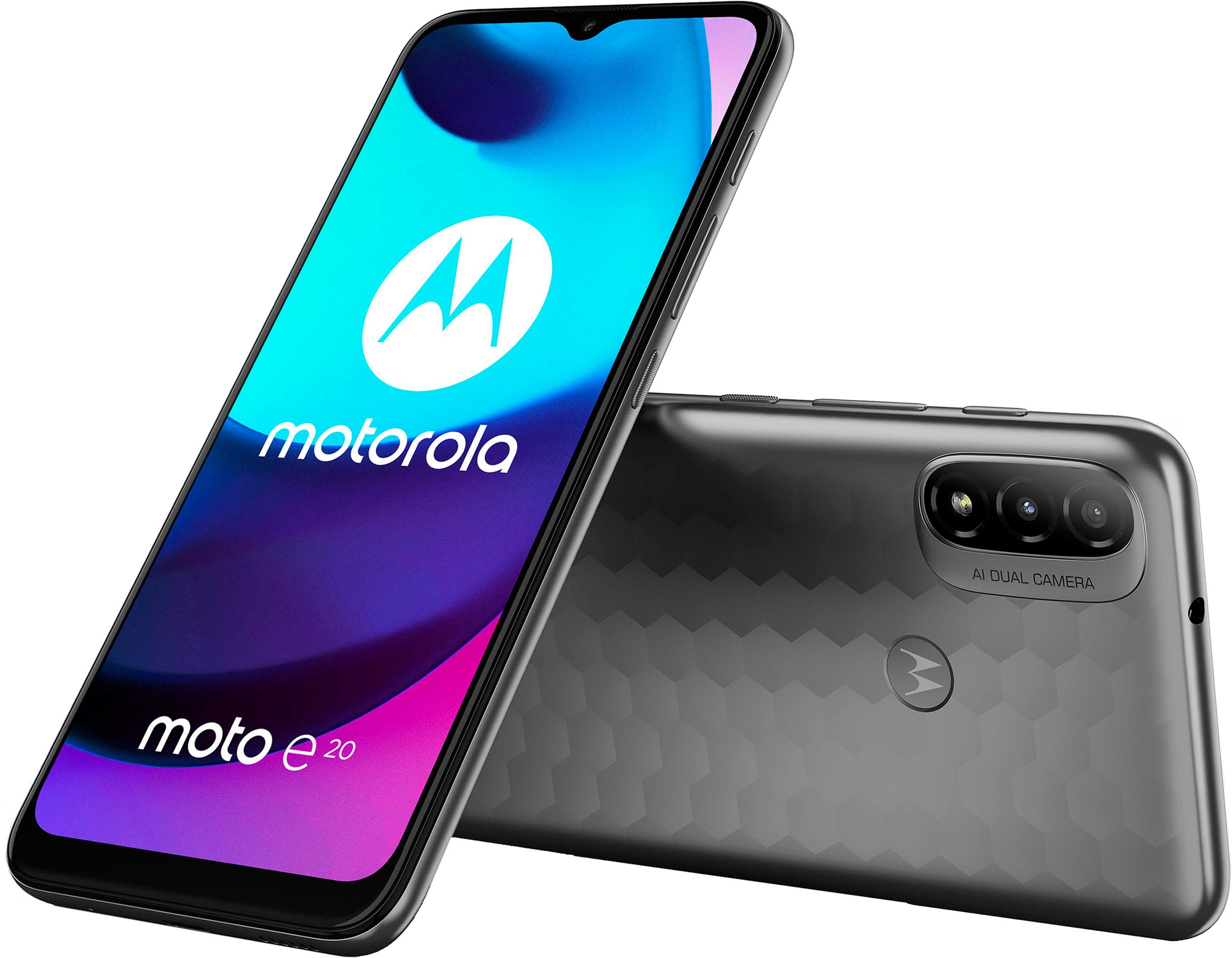 Motorola E20 Smartphone (16,56 cm/6,52 Zoll, 32 GB Speicherplatz, 13 MP Kamera)