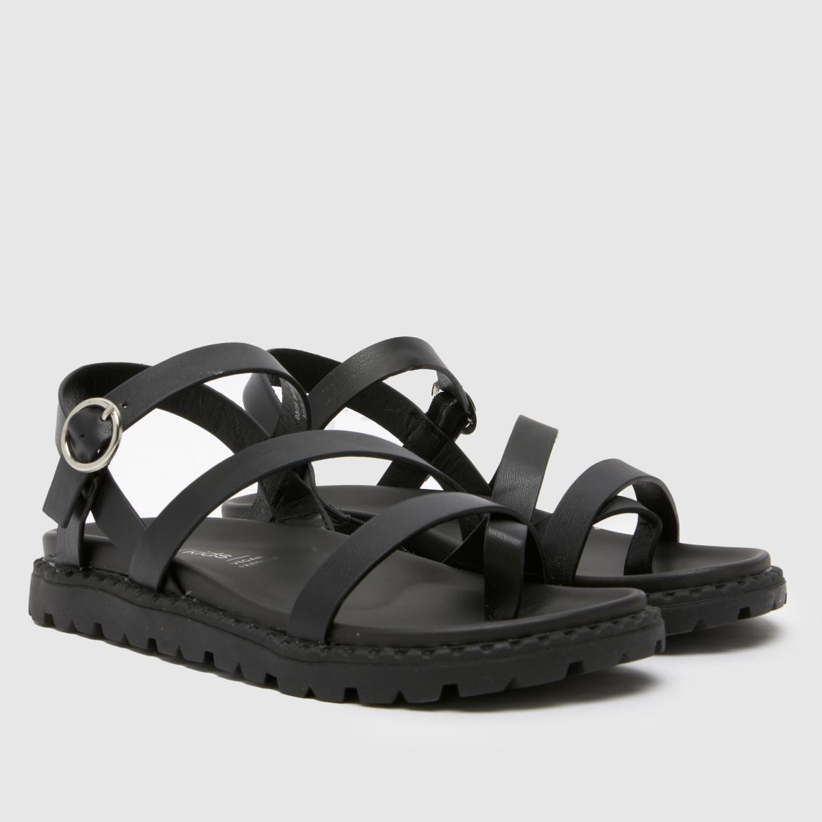 Schuh svarta Trula sandaler med remmar för flickor