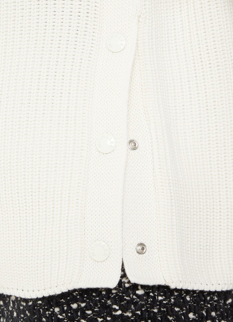 Maglione a coste Moncler con mezza zip