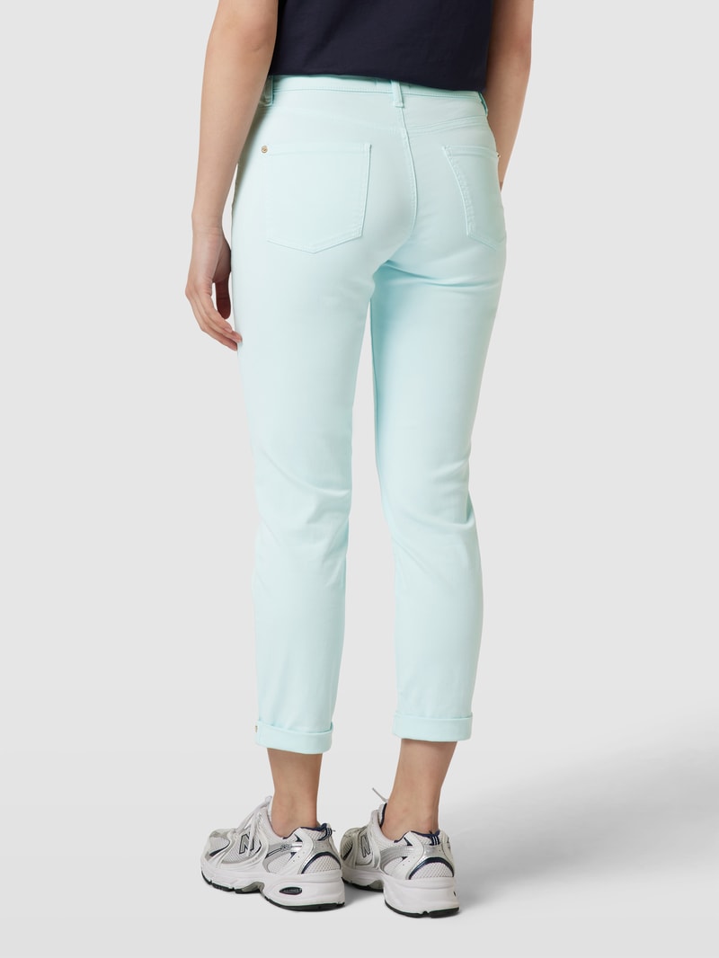 Jeans mit fixierten Beinumschlägen Modell 'PIPER' in hellblau