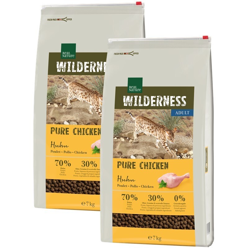 REAL NATURE Trockenfutter REAL NATURE WILDERNESS Adult Pure Chicken 2x7 kg
