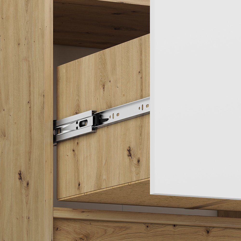 Lomadox Jugendzimmer-Set FYLI-131, (Sparset, 4-tlg), inkl. Schrank in Artisan Eiche Nb. mit weiß/anthrazit 332/165/53 cm