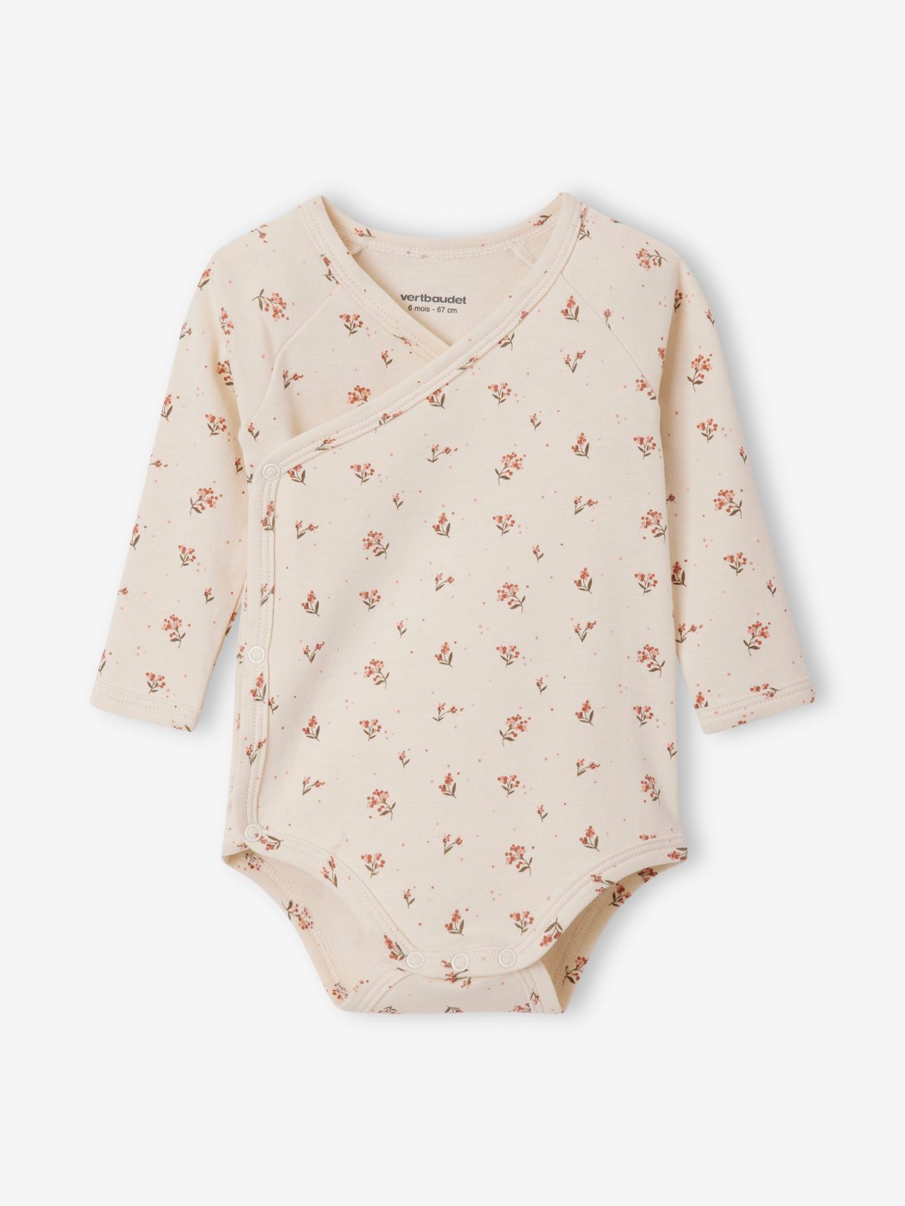Lot de 2 bodies manches longues bébé ouverture naissance bleu grisé