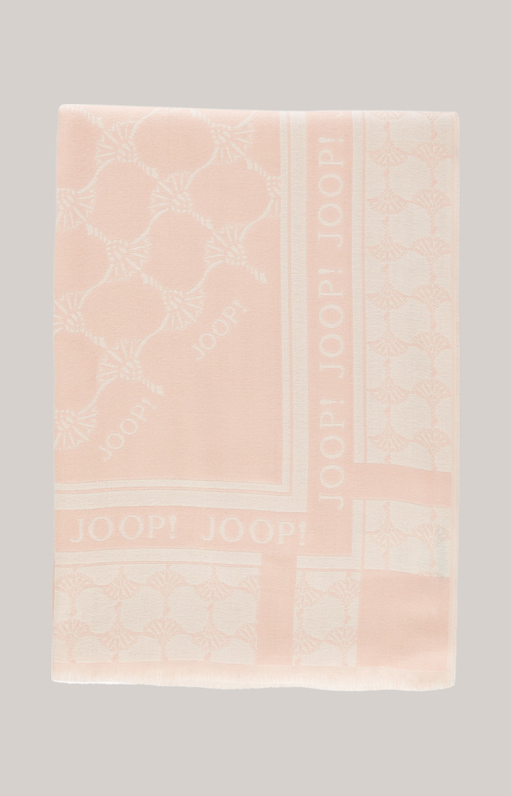 Jacquard-Schal in Pastellrosa