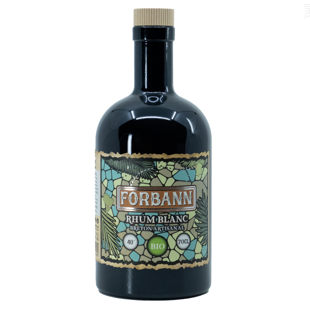 Rhum blanc FORBANN bio 40° 70cL Distillerie Breizh'cool