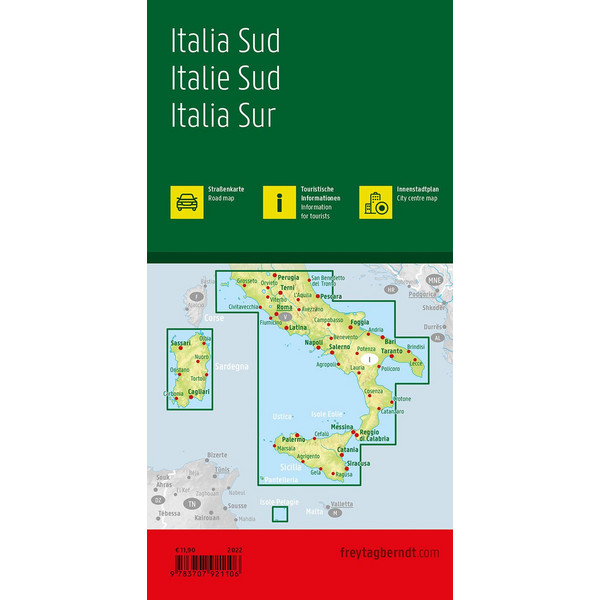 ITALIEN SÜD, STRAßENKARTE 1:500.000, FREYTAG &  BERNDT