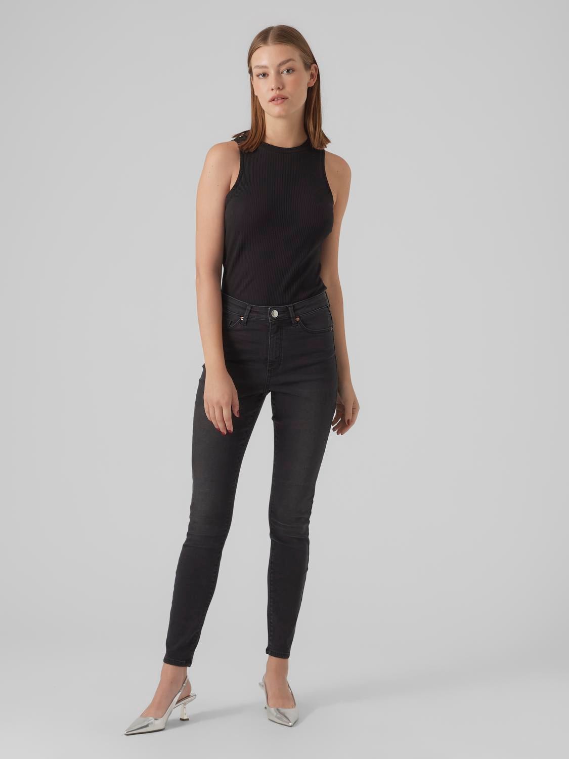 VMSOPHIA Hohe Taille Skinny Fit Jeans