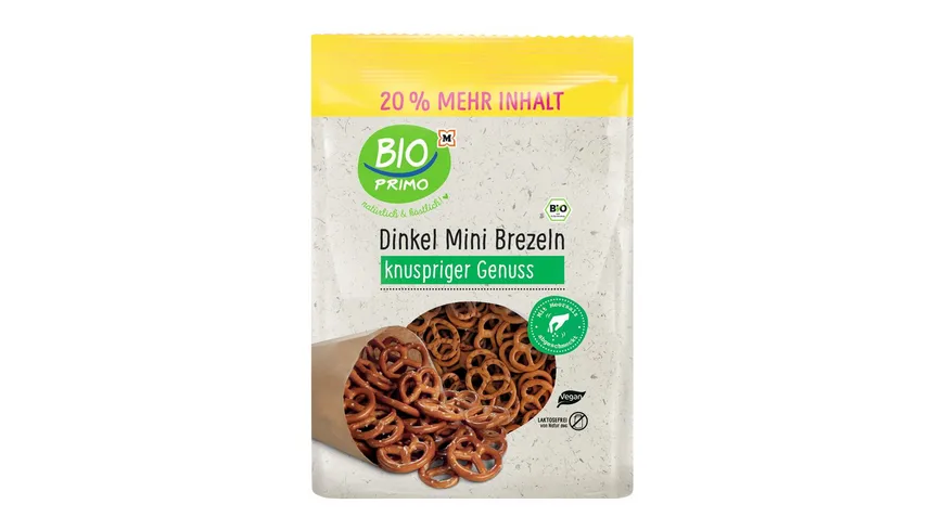 BIO PRIMO Bio Mini Dinkel Brezel mit Salz 150 g