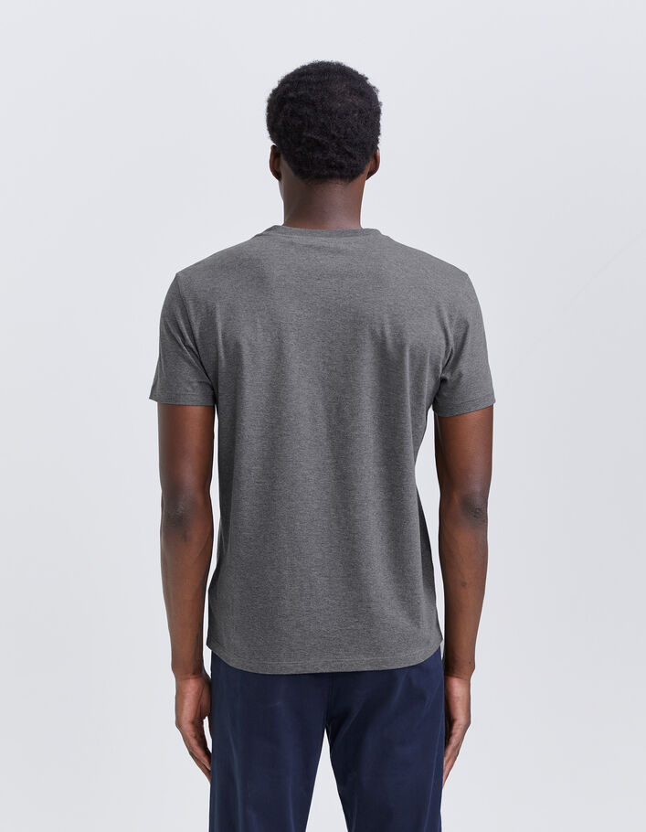 T-shirt gris visuel esprit pop art Homme