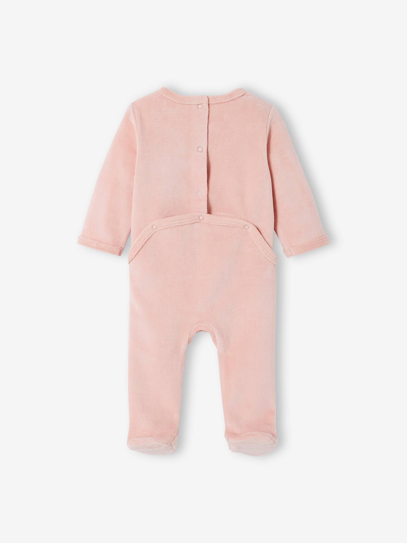 Lot de 2 dors-bien bébé fille en velours lot rose blush