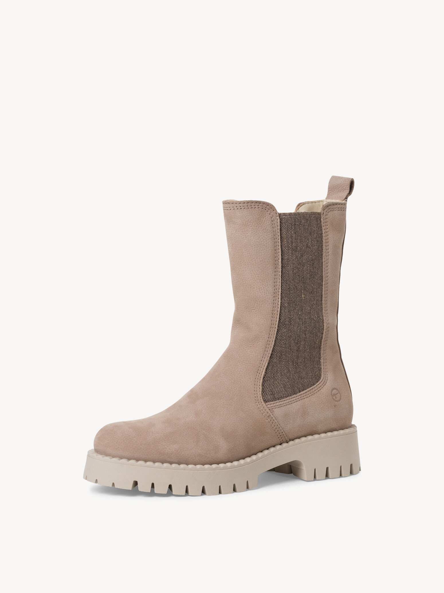 Bottine en cuir - beige doublure chaude