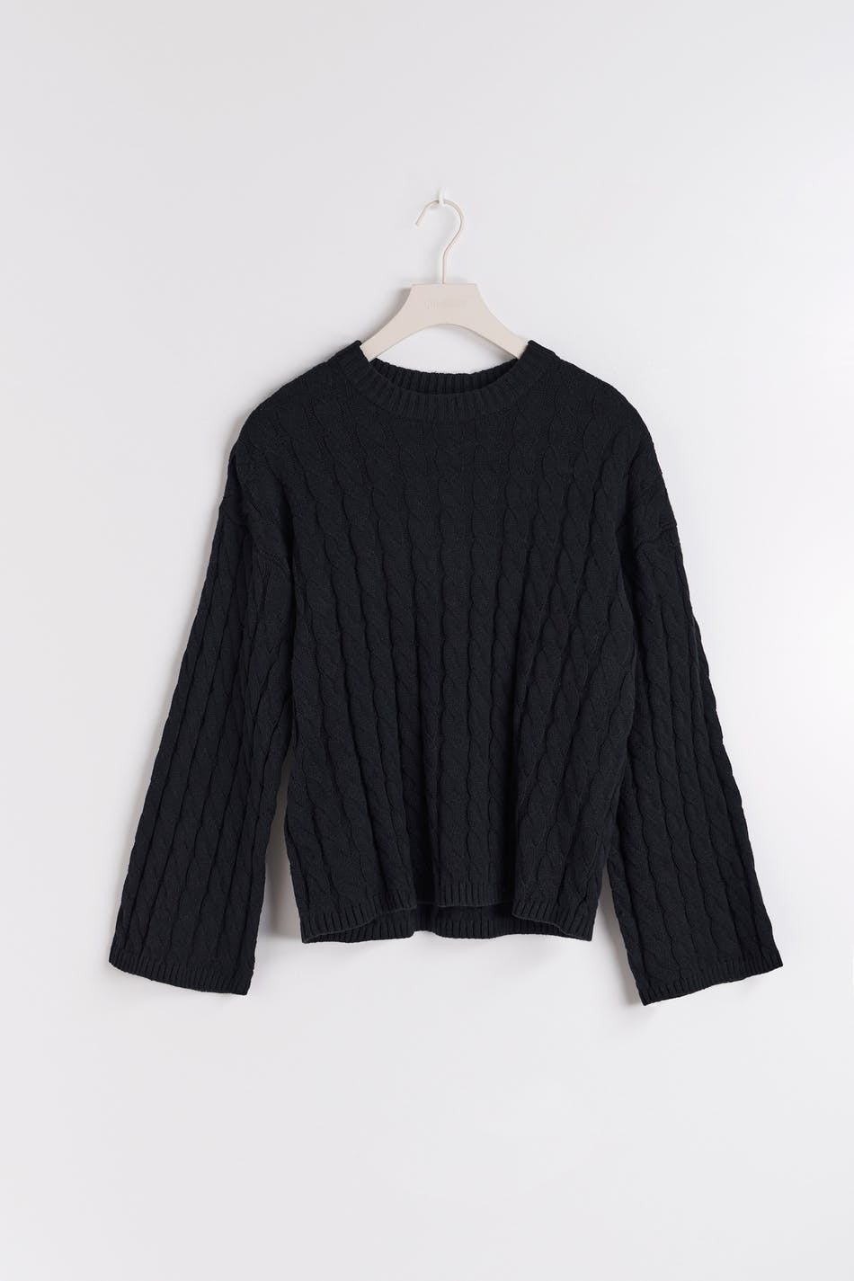 Knitted cable sweater