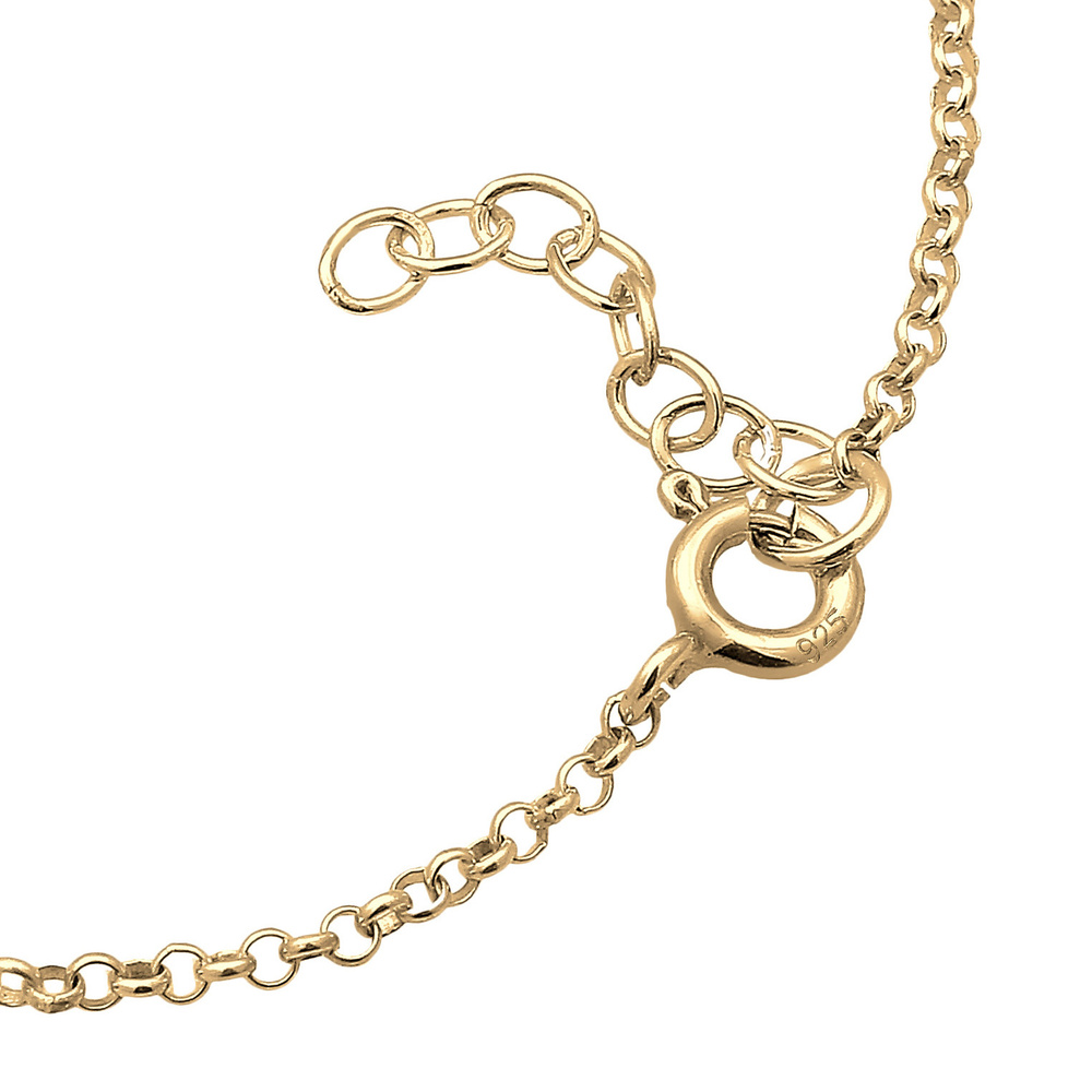 Elli Elli Bracelet Enfants Fleurs Filigrane avec Cristaux Rose en Argent Sterling 925 Bracelet