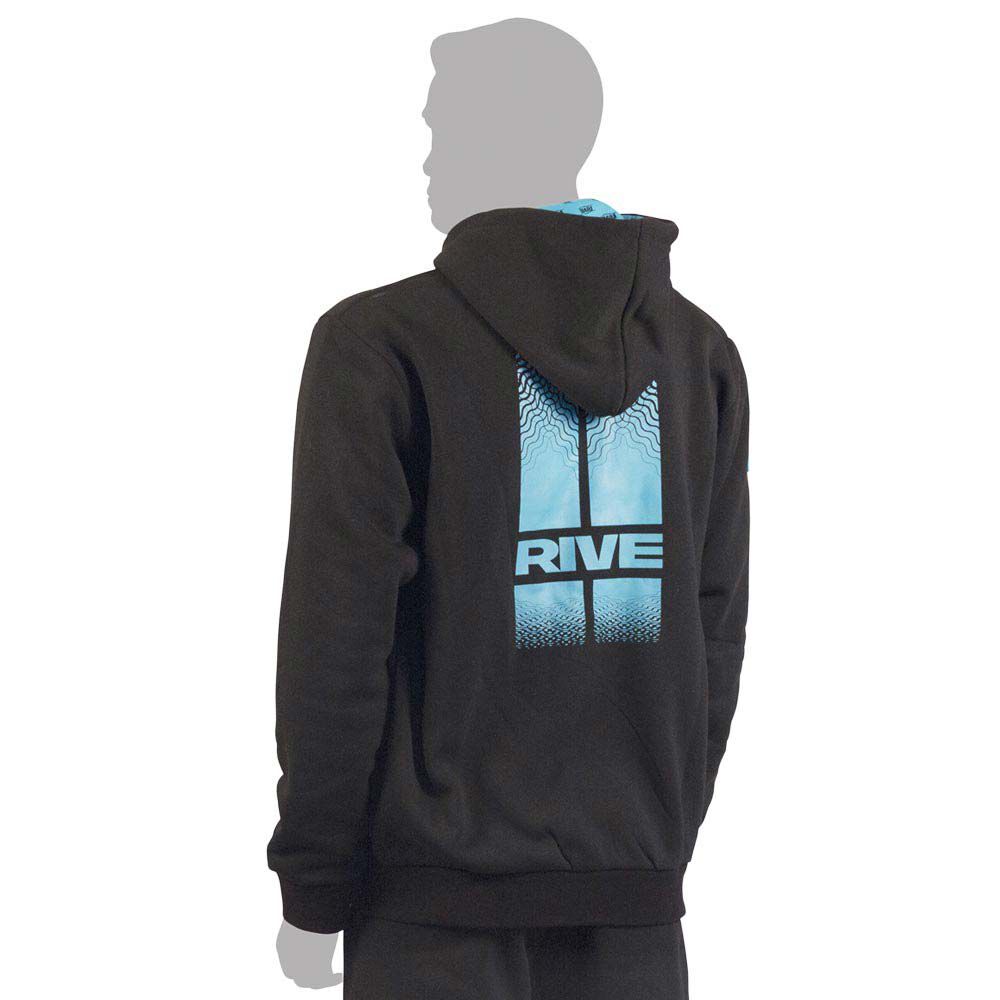 Rive Zipper Stripes Sweatshirt Black - AQUA