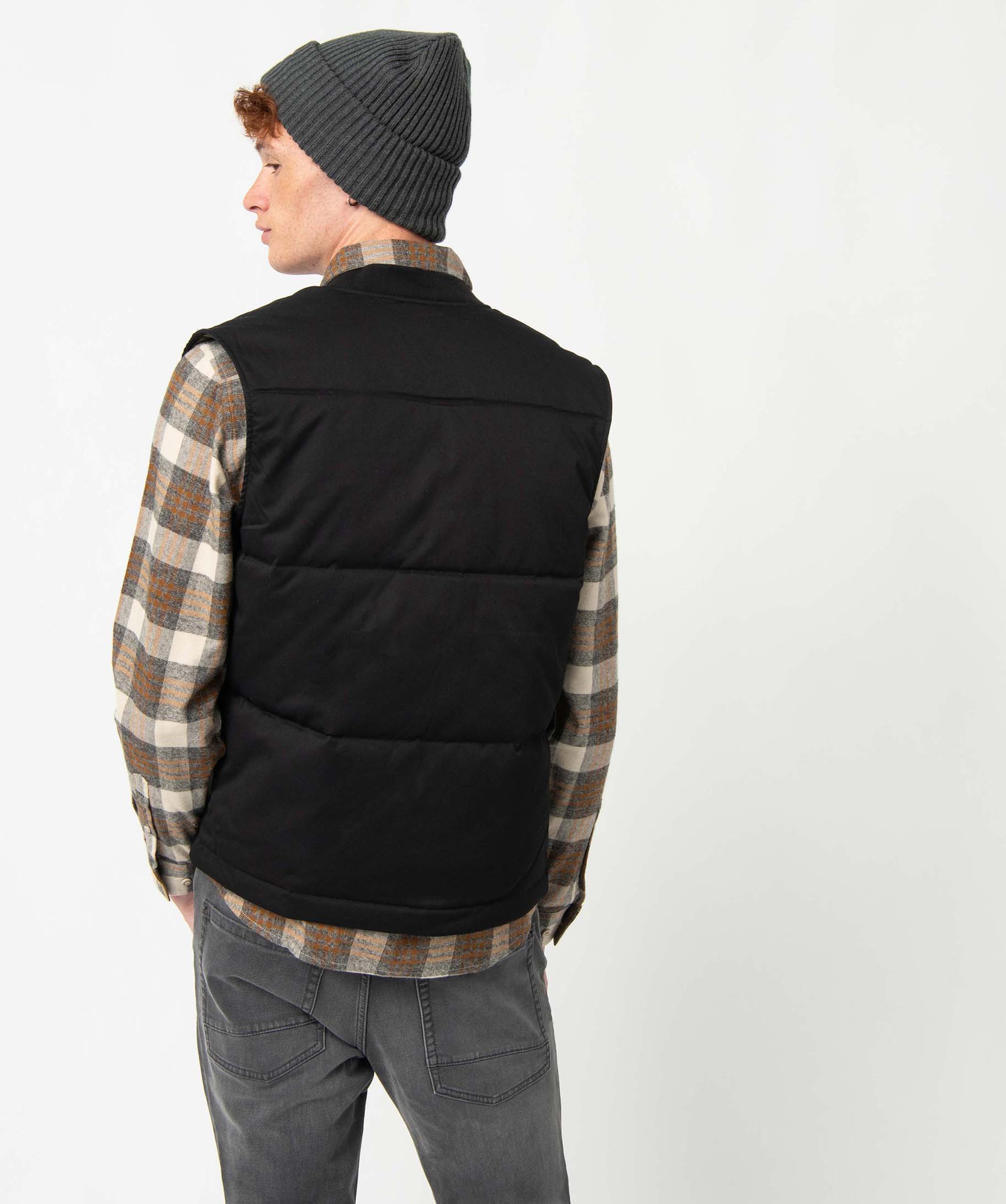 Blouson matelassée sans manches noir | GEMO