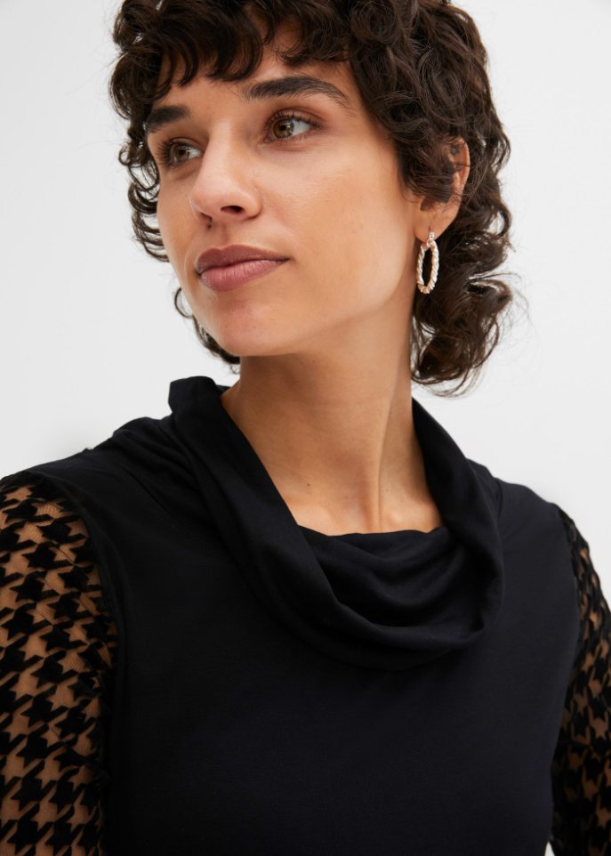 Shirt mit Mesh Ärmeln