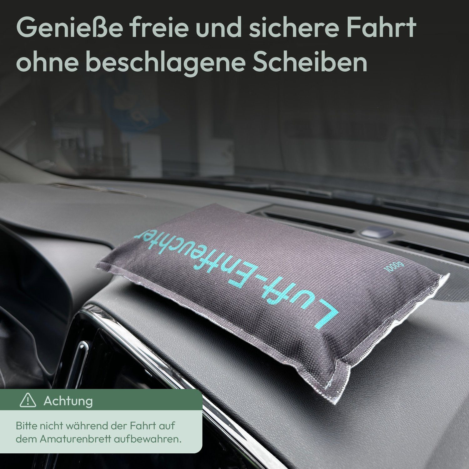 TRAVORA Luftentfeuchter Luftentfeuchter Auto Kissen mit Anti-Rutsch Pad, wiederverwendbar 1 kg