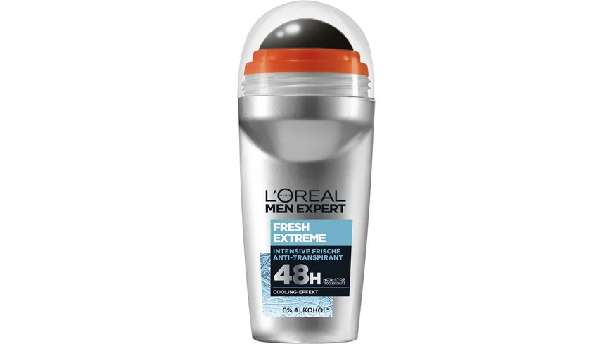 L'Oréal Men Expert Deo Roll On Extreme Fresh - 48h Schutz vor Schweiß und Gerüchen mit Ultra-Cooling-Effekt 50 ml
