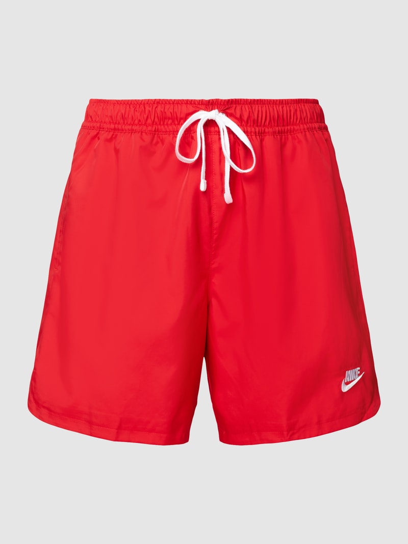 Shorts mit Label-Print in rot