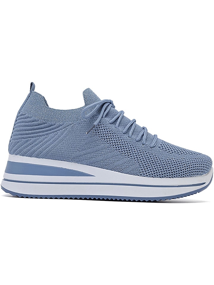 Sixth Sens Keilsneakers in Hellblau günstig kaufen
