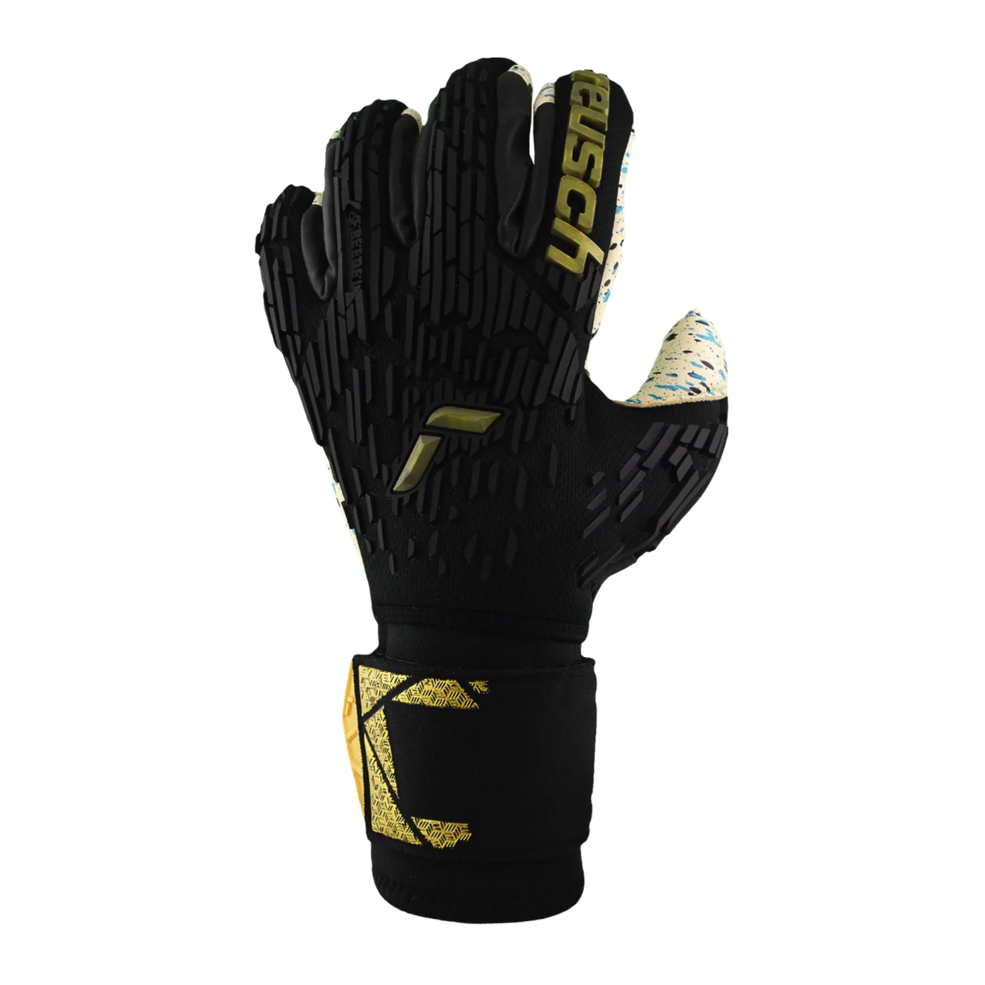 Reusch Attrakt Freegel Fusion Ortho-Tec TW-Handschuhe Schwarz Gold F7707