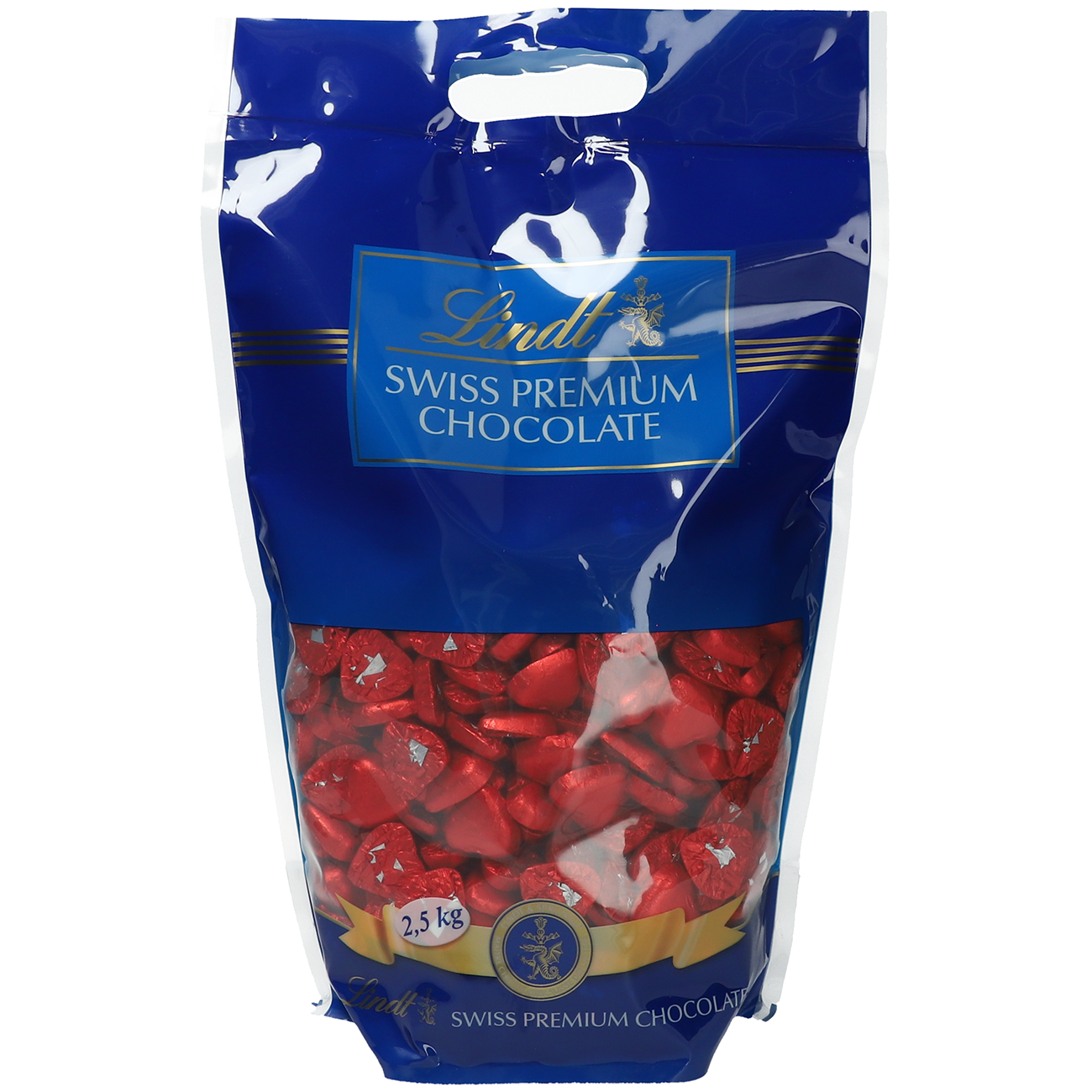 Lindt Vollmilch Herzen rot 2,5kg