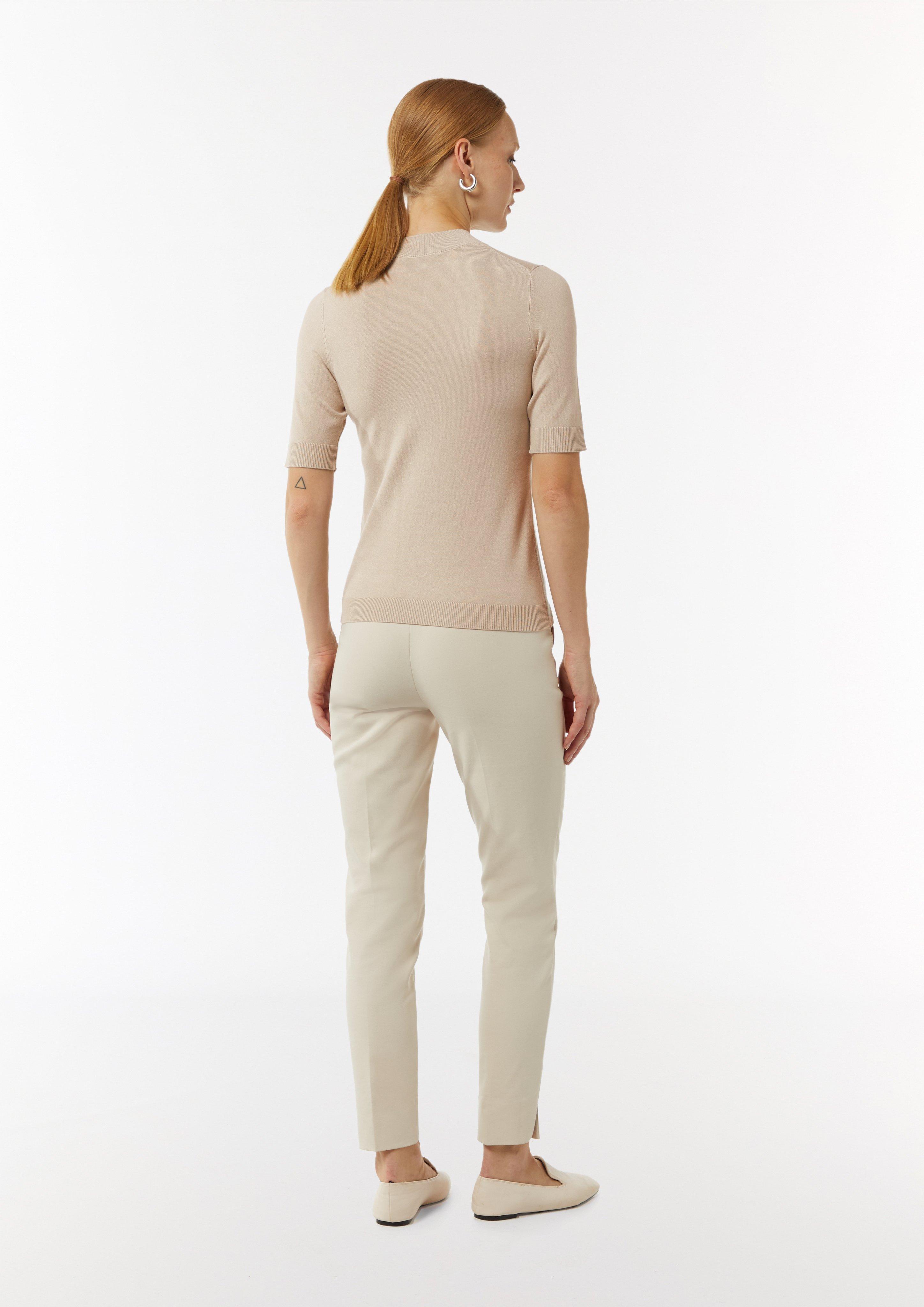 Strickpullover im Slim Fit - beige