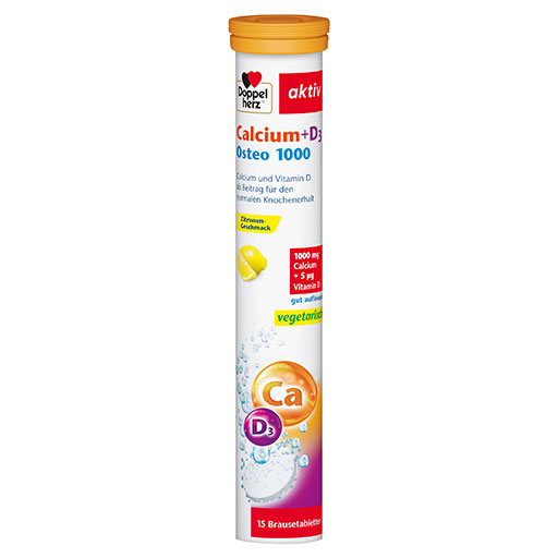 DOPPELHERZ Calcium D3 Osteo 1.000 Brausetabletten  15 St  Brausetabletten