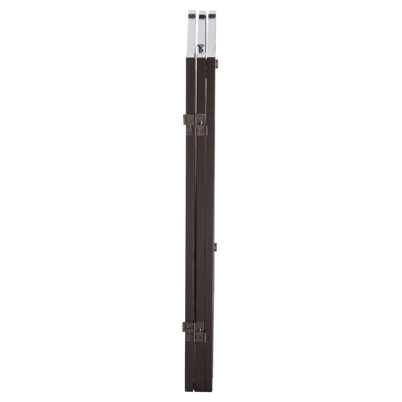 PawHut Absperrgitter für Hunde Schutzgitter Hundegitter Türschutzgitter Dunkelbraun 155 x 1,5 x 76 cm