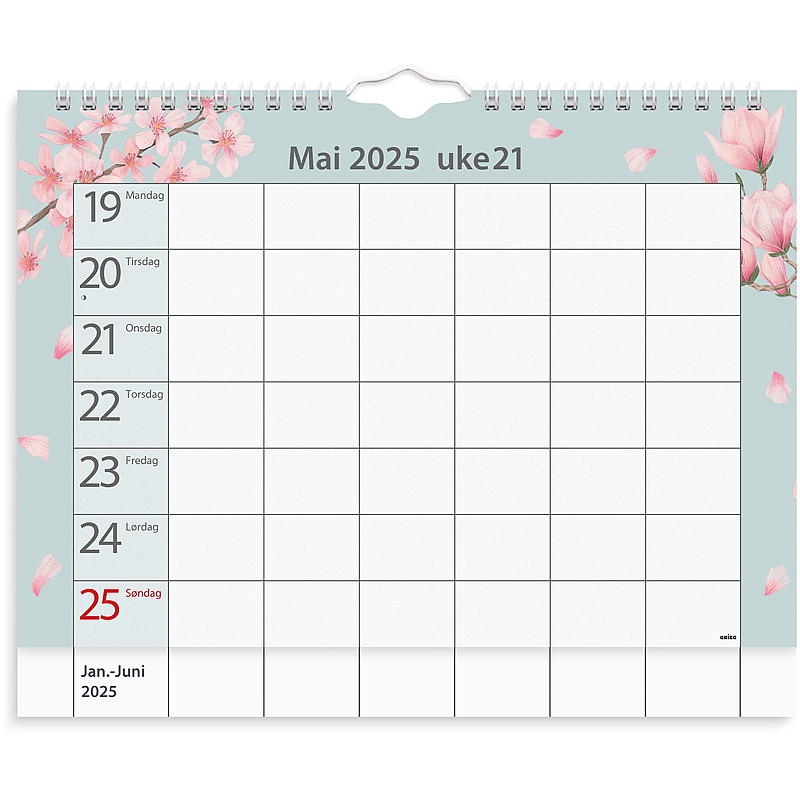 Veggkalender hjemmets 2025
