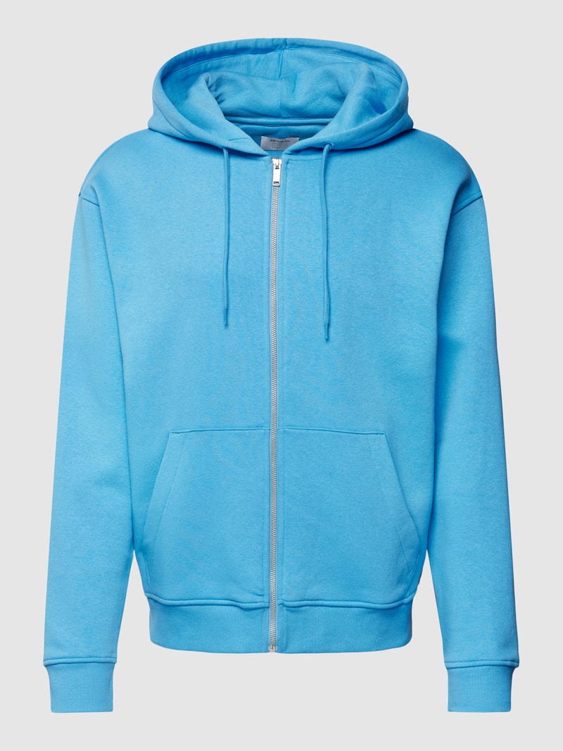 Sweatjacke mit Kapuze in blau