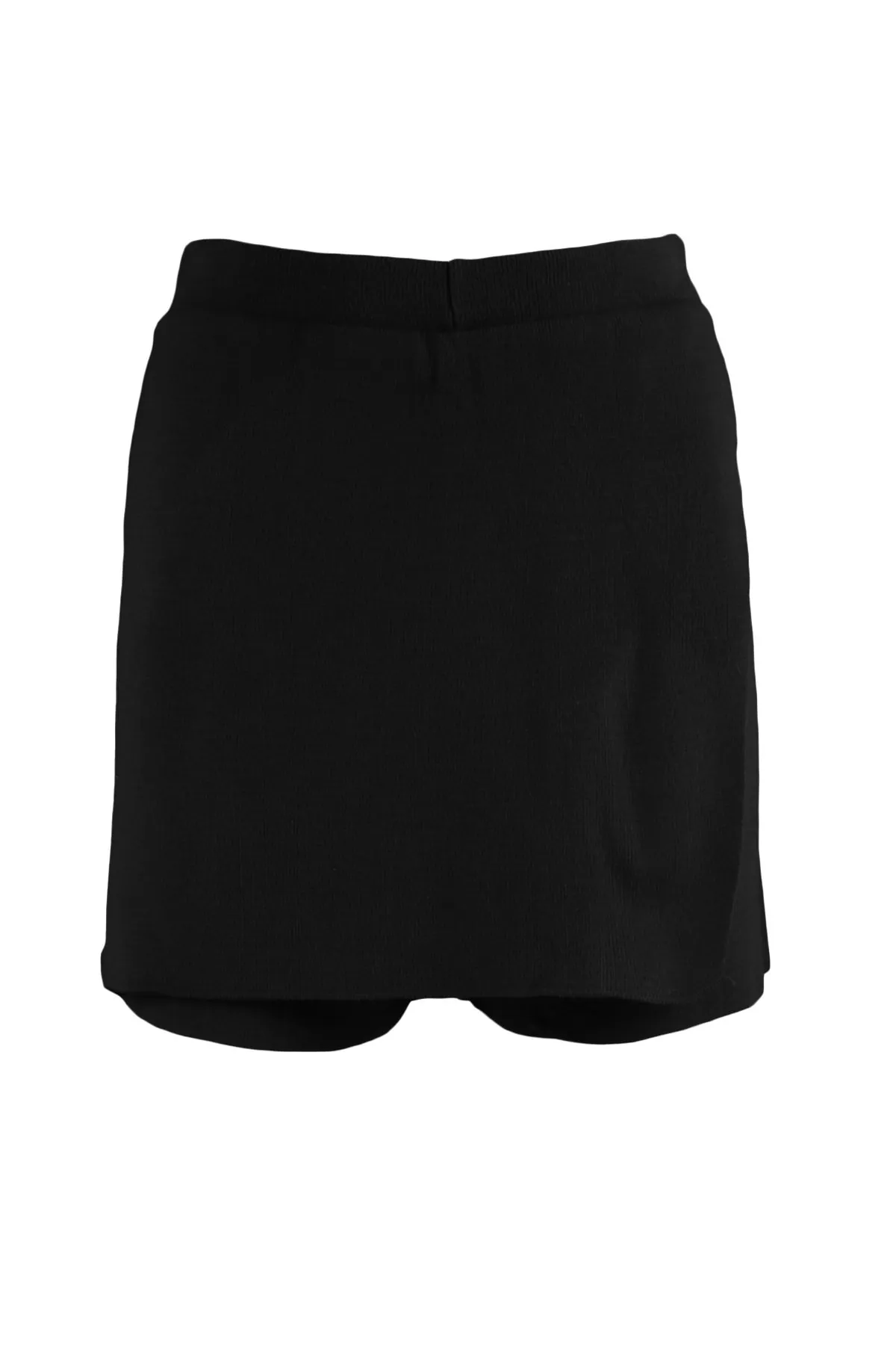 Trendyol Collection  Schwarzer taillierter Mini-Shorts-Strickrock TWOAW23ET00246