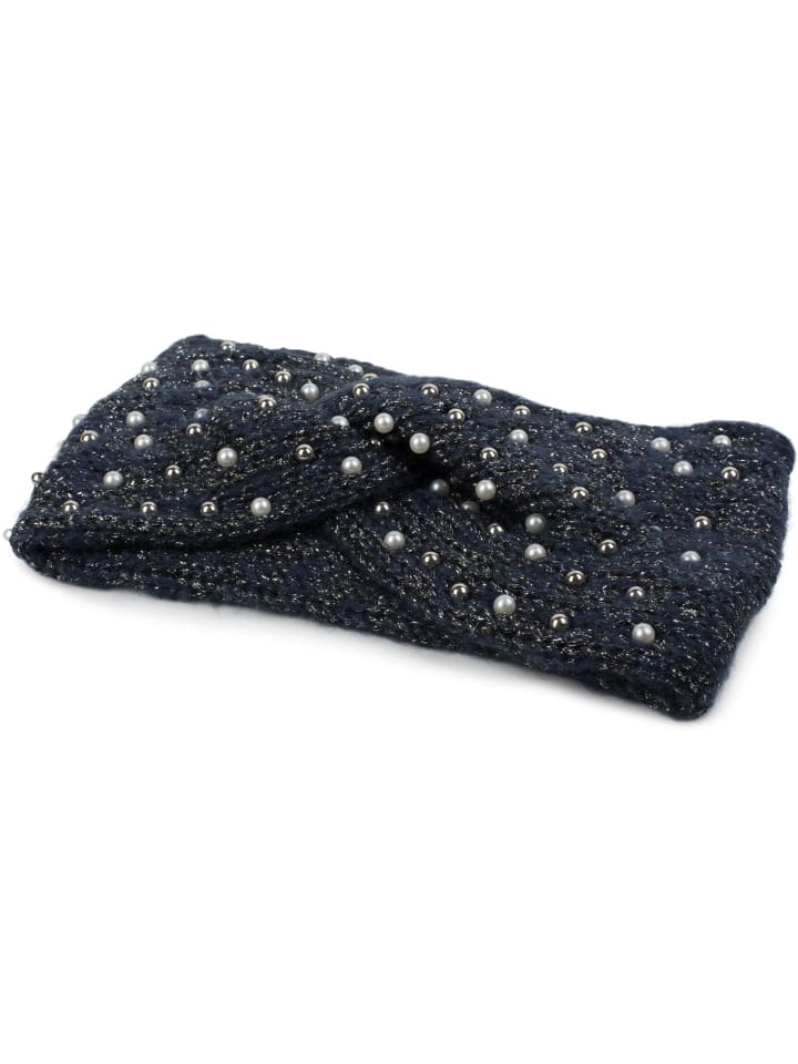styleBREAKER Strick Stirnband in Dunkelblau günstig kaufen onesize