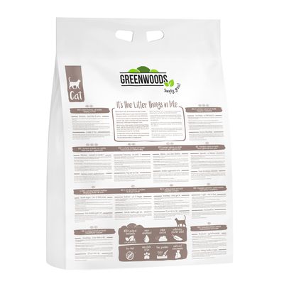 Greenwoods klumpende Katzenstreu aus Naturton
