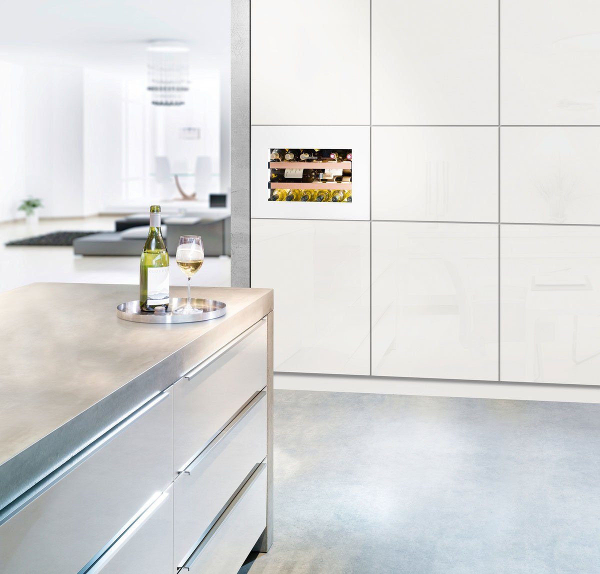 Liebherr Einbauweinkühlschrank WKEgw 582 GrandCru, für 18 Standardflaschen á 0,75l,FreshAir-Aktivkohlefilter, Kindersicherung