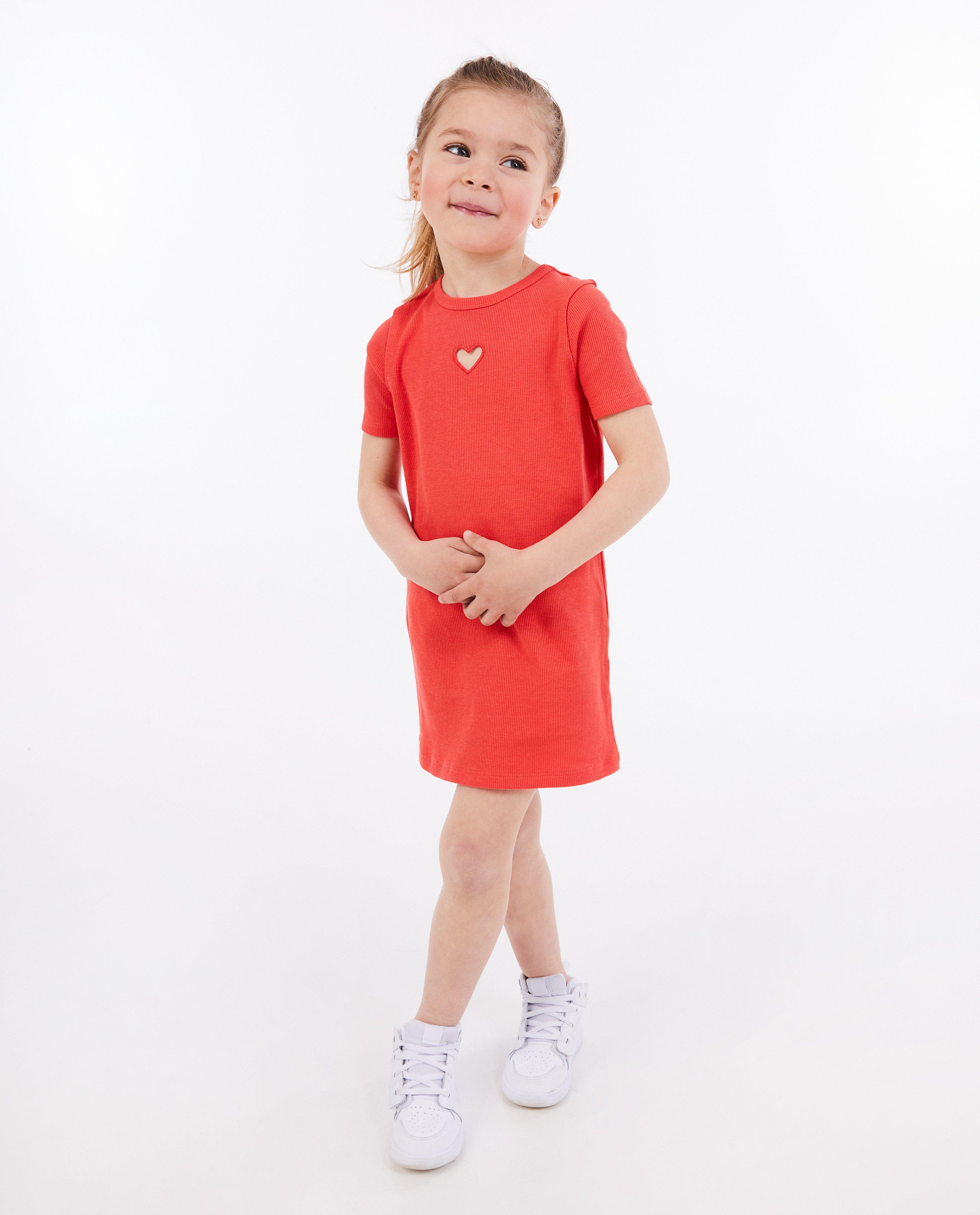 Rochie tricou K3 cu decupaj K3 Cei Trei Purceluși roșu deschis