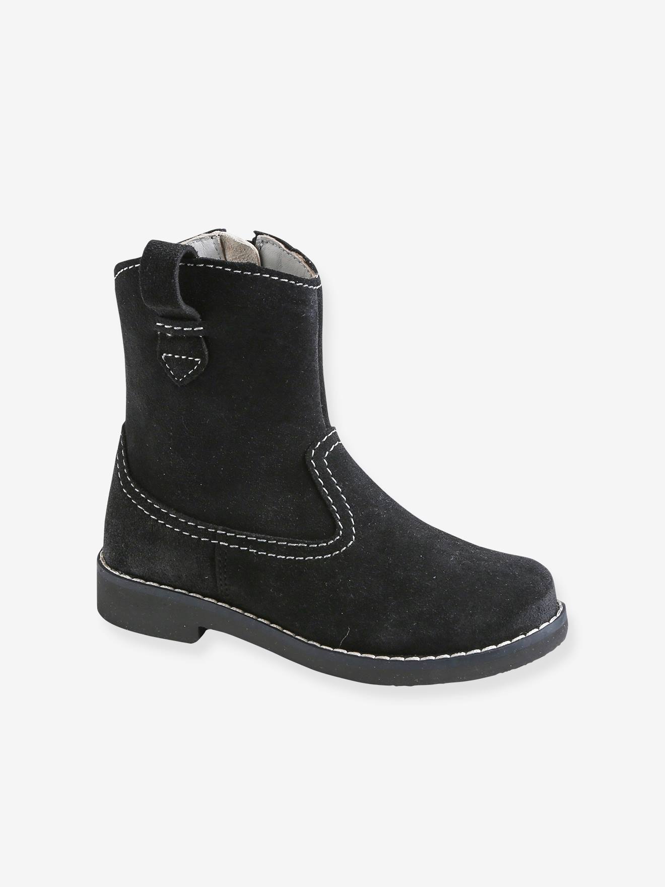 Vertbaudet Hohe Mädchen Boots - schwarz