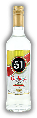 Cachaca 51 Cachaca 51 Zuckerrohr-Destillat aus frisch geerntetem Zuckerrohr, die Nr. 1 in Brasilien. 0,7	 Liter - Vol 40%