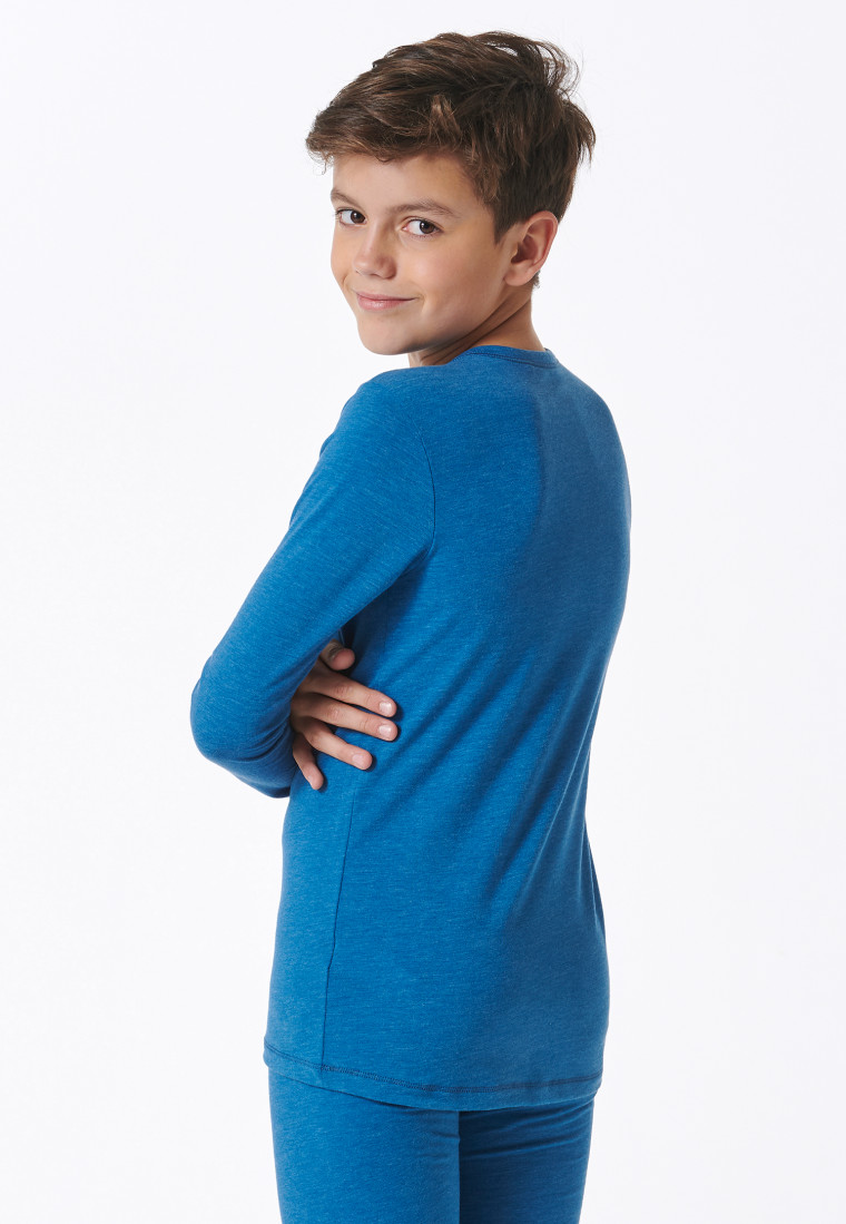 Shirt langarm unisex blau - Active