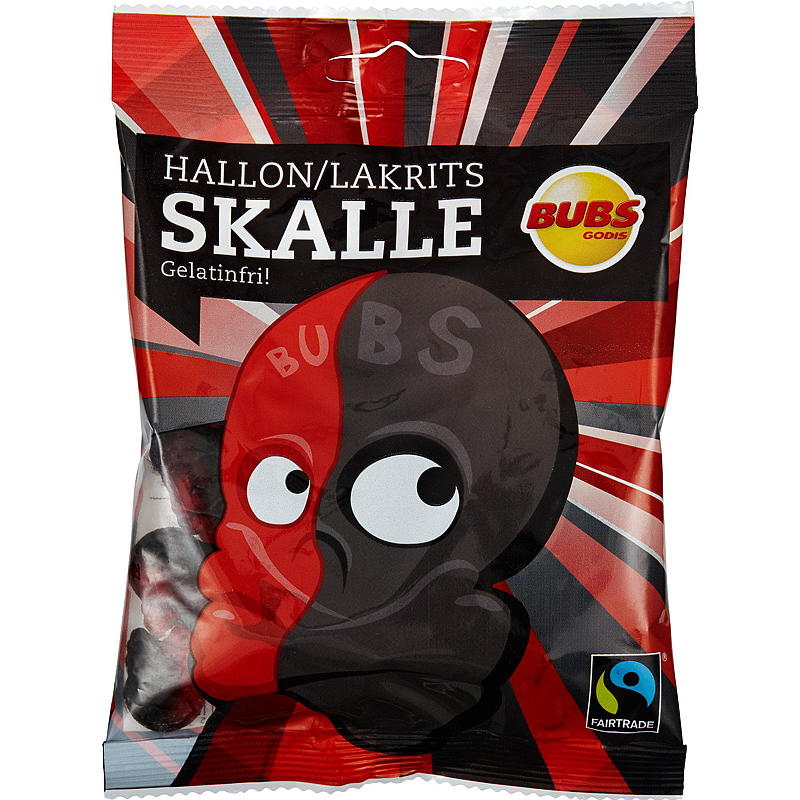 Bubs Hallon lakris skalle 90 g i pose Bubs
