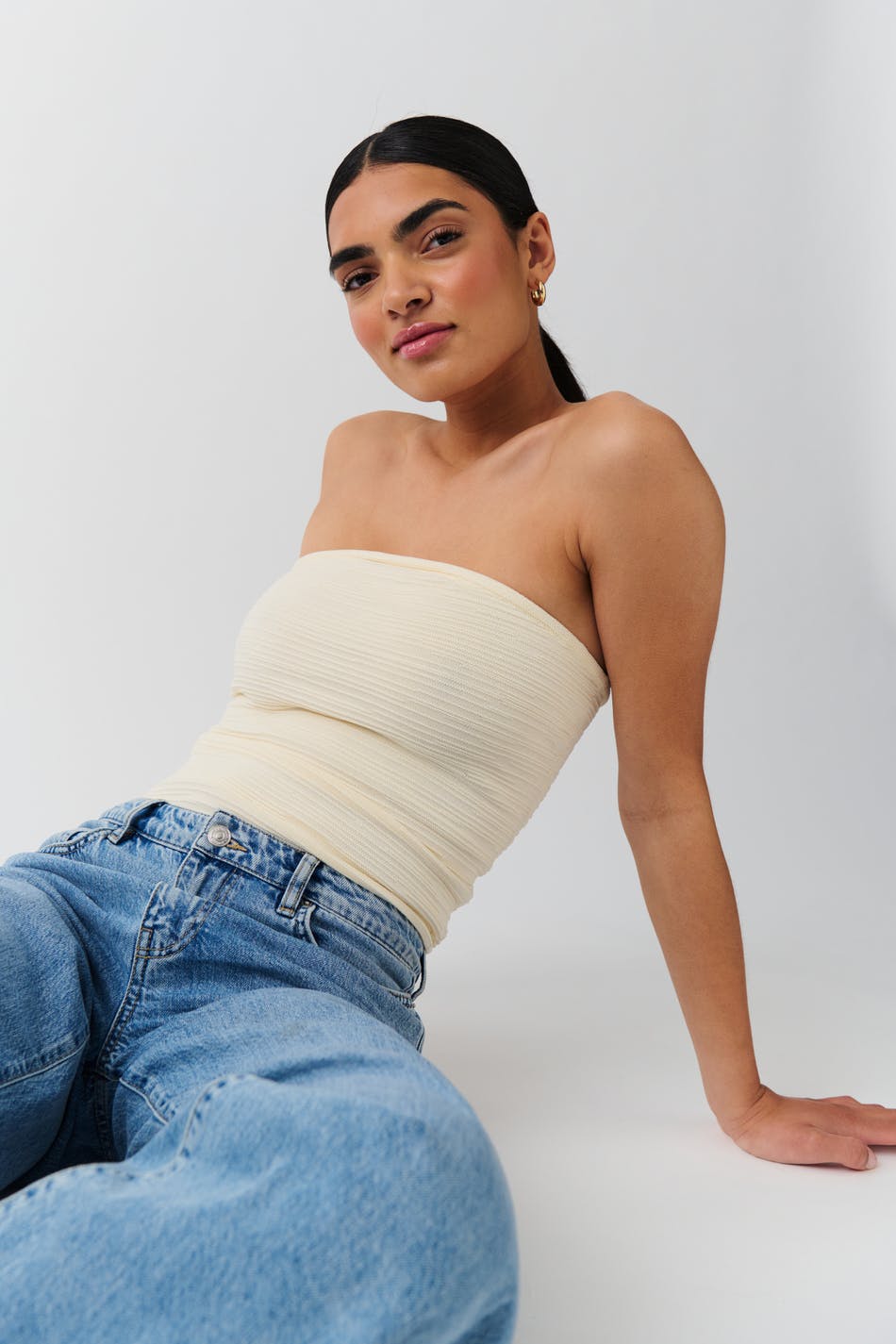 Knitted tube top