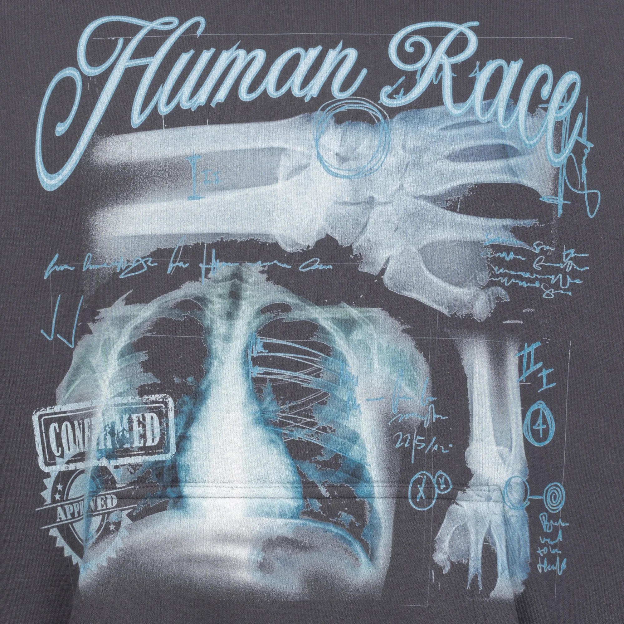 Skeleton Human Race Washed Hoodie