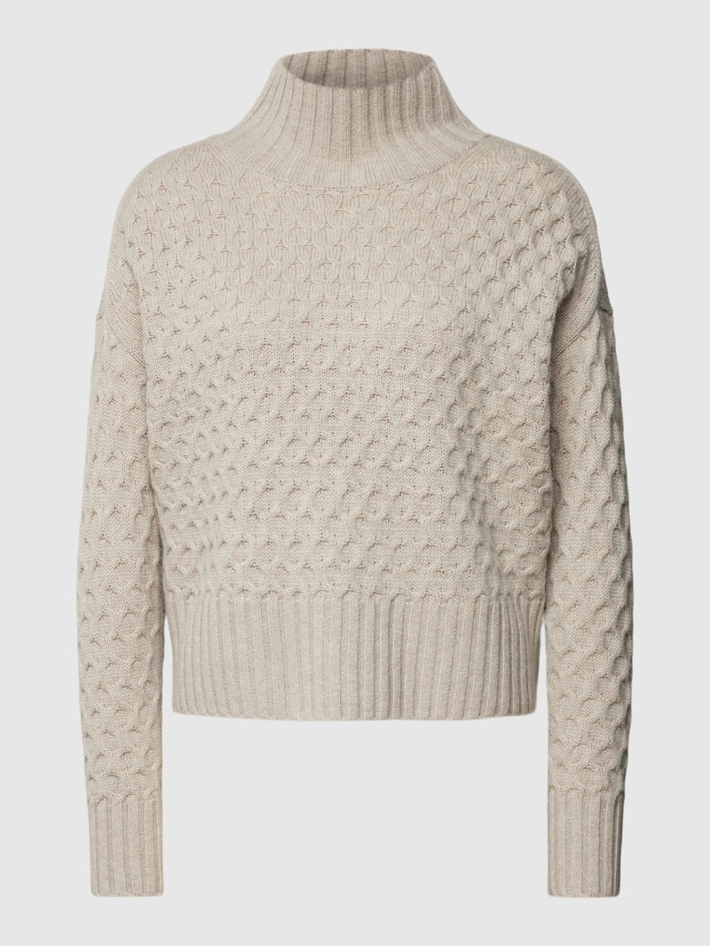 Strickpullover mit Turtleneck Modell 'VALDESE' in beige