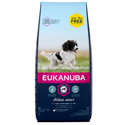 3 kg gratis! 18 kg Eukanuba