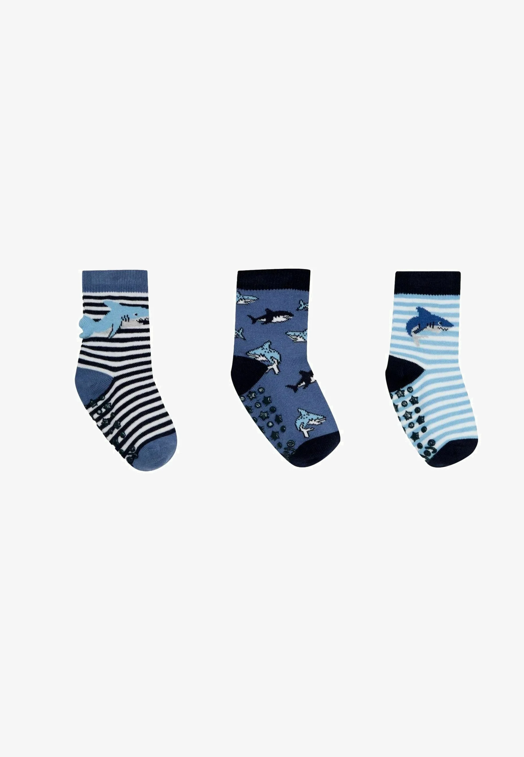 JoJo Maman Bébé 3-PACK SHARK REGULAR FIT - Calcetines
