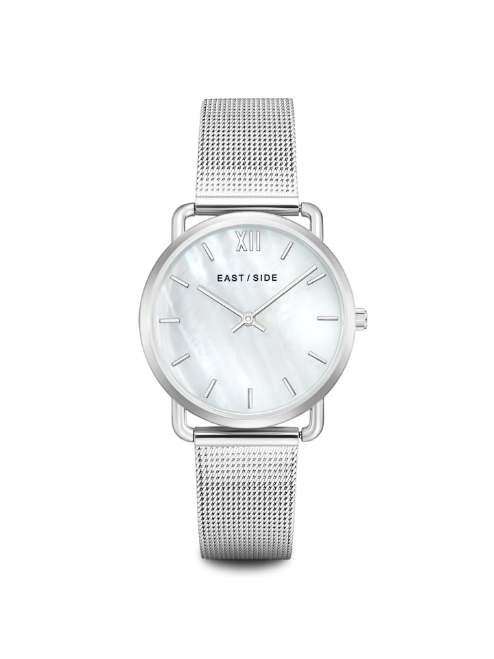 Eastside NY Damen Quarzuhr silber Edelstahl silber in silber günstig kaufen 20 cm