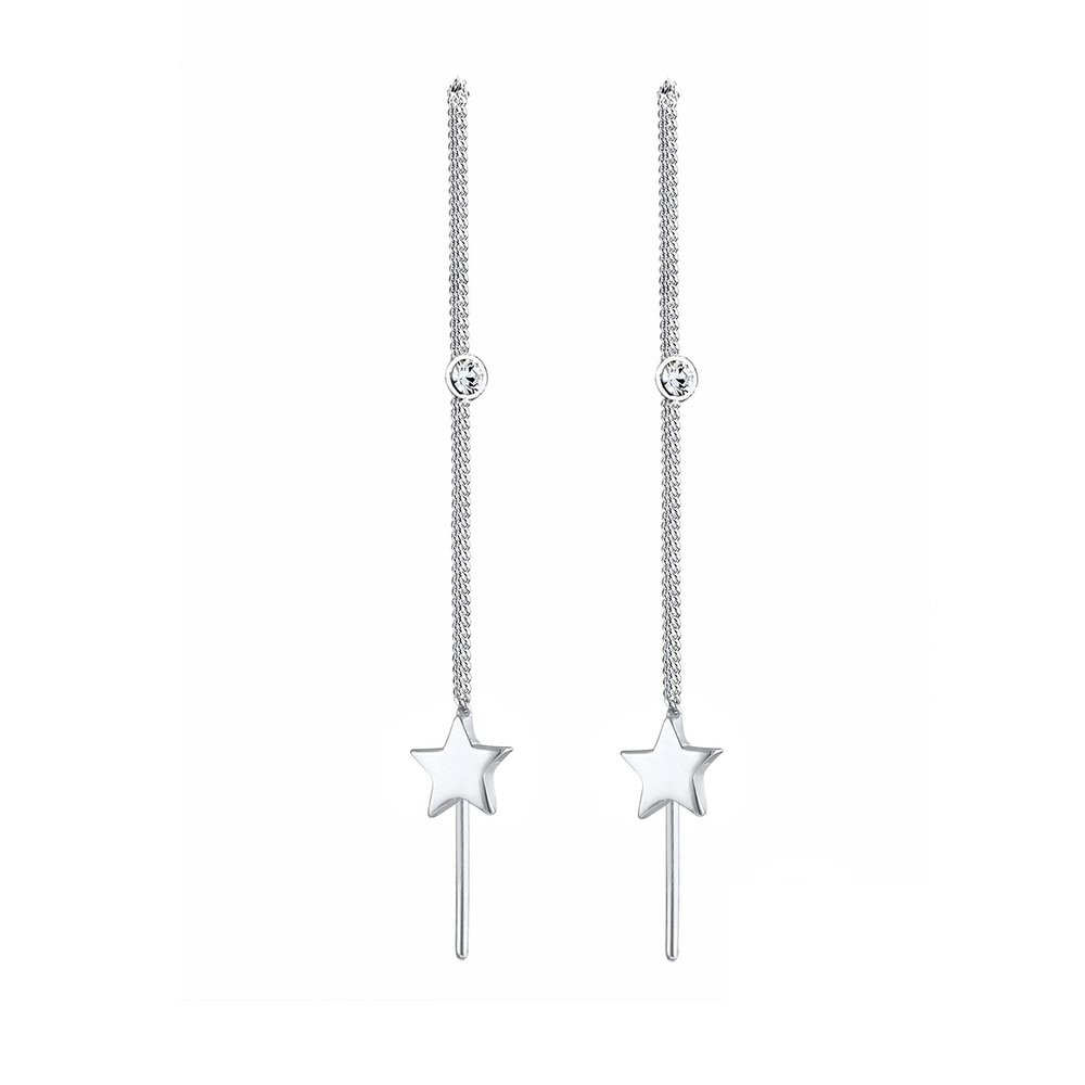 Elli Elli Boucles d'Oreilles Pendentif en 925/1000 argent massif avec cristaux pour da Boucles d'oreilles