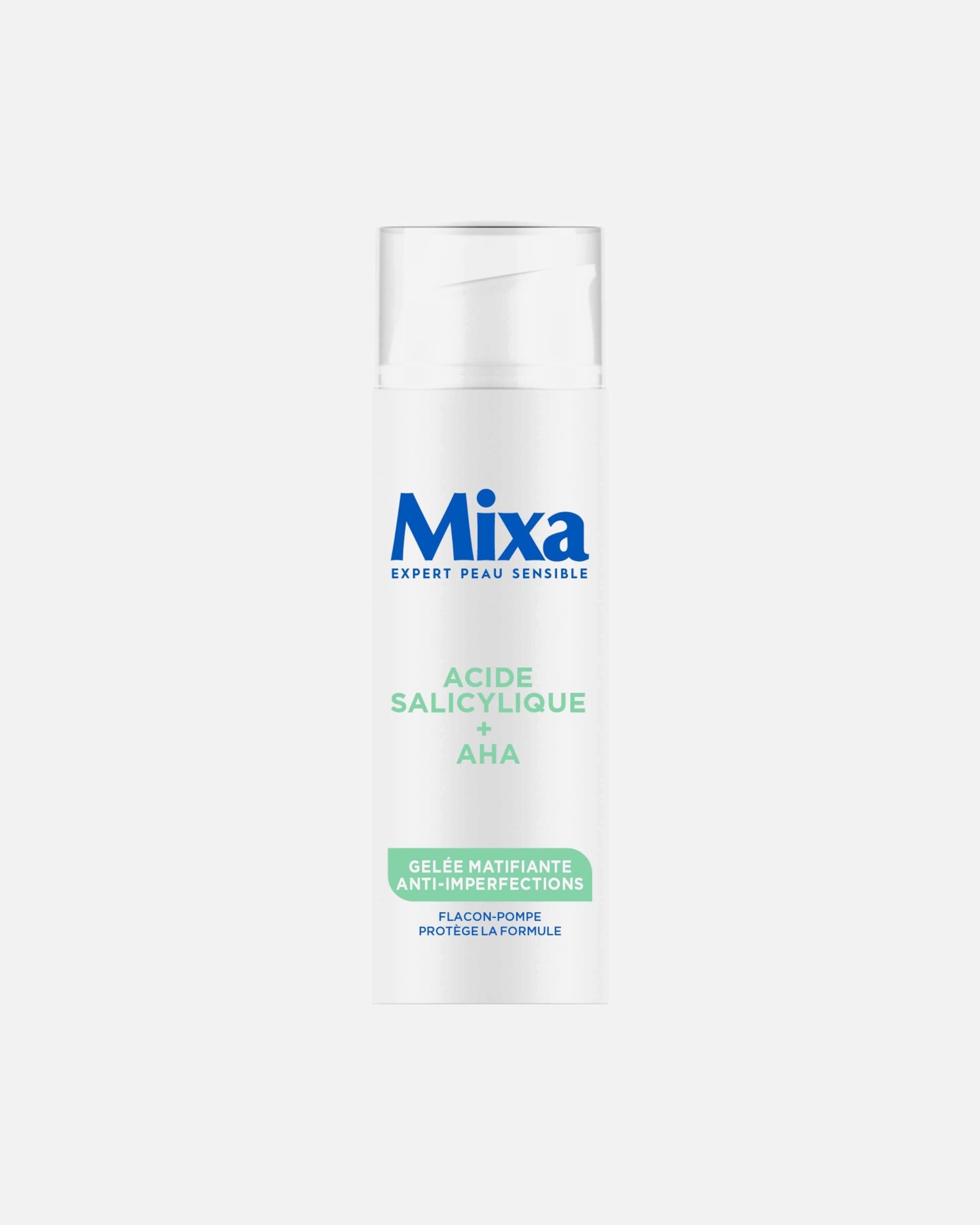 „Mixa“ matinį atspalvį mažinantis gelis su salicilo rūgštimi ir alfa hidroksirūgštimi