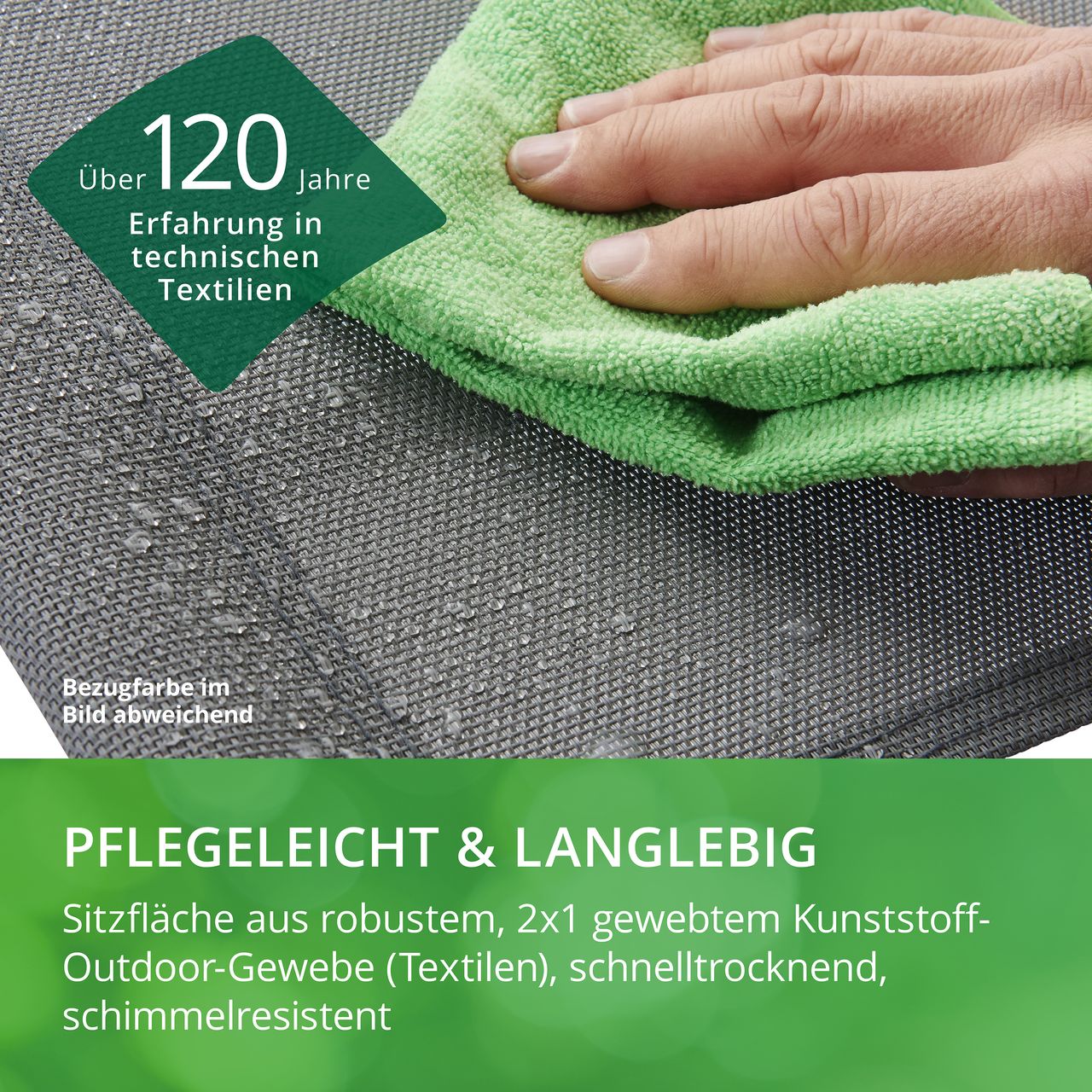 LECO Schaukelstuhl LOU mit Polsterauflage Anthrazit